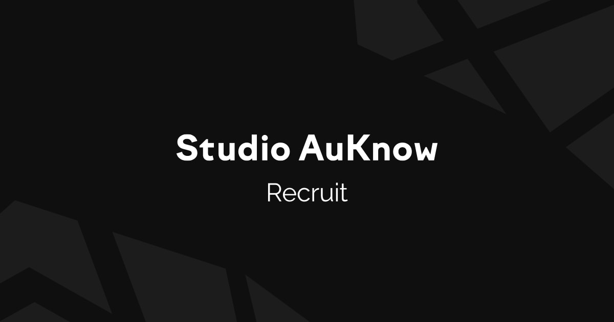 Studio AuKnow recruitment page